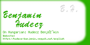 benjamin hudecz business card